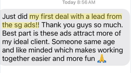 First deal from SalesGenius ads